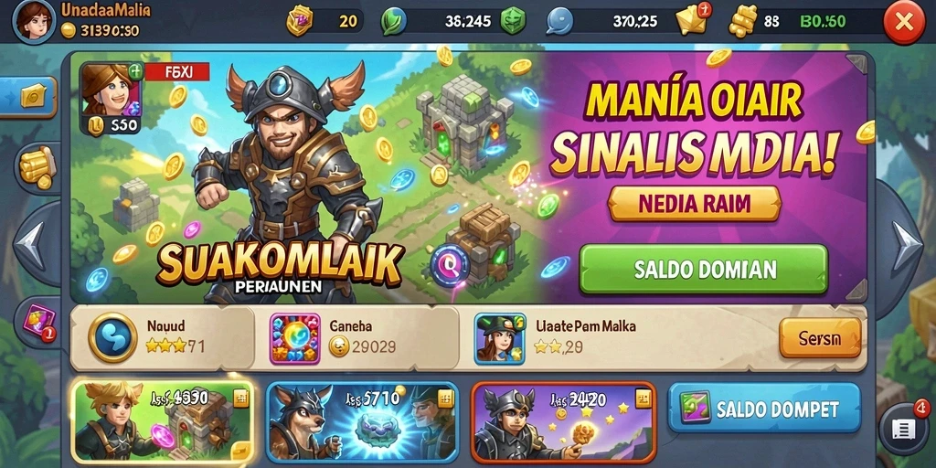 Tangkapan layar menunjukkan aksi menarik dalam permainan.