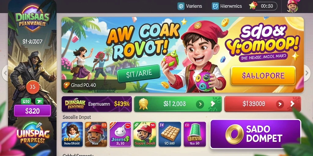 Tampilan awal game yang menarik dan penuh warna.