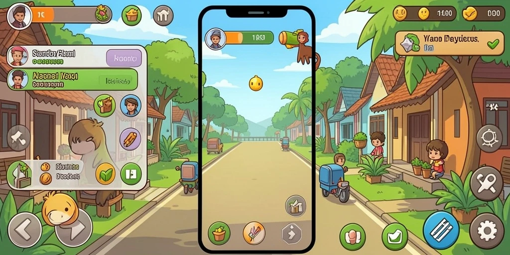 Tangkapan layar menampilkan tampilan antarmuka game yang menarik.