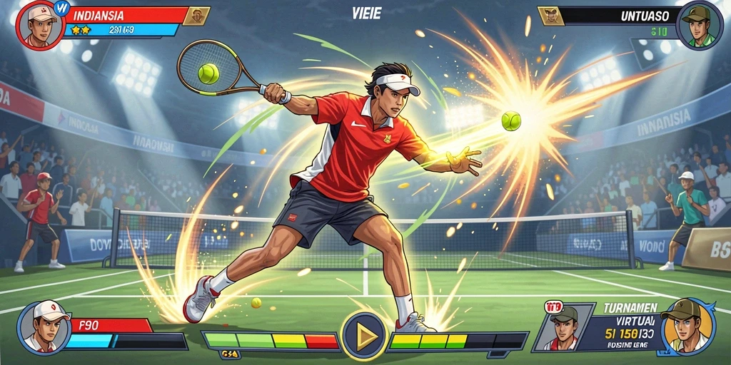 Layar utama permainan dengan tema slot yang menawan.