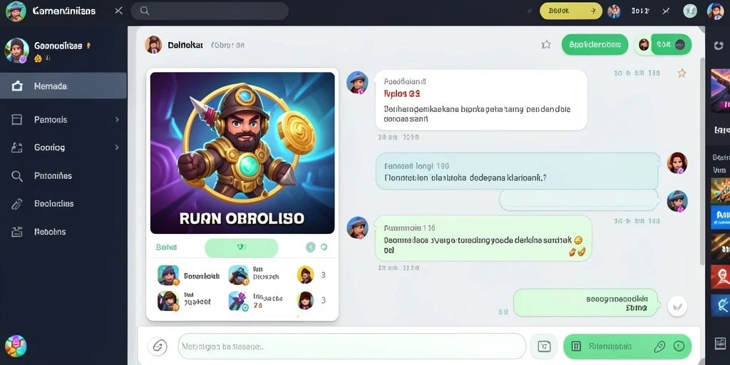Screenshot menunjukkan karakter utama dengan latar belakang menarik.