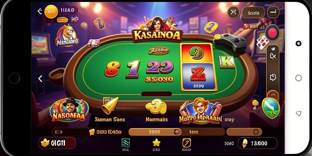 Tampilan menu utama dengan berbagai pilihan permainan.